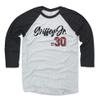 500 LEVEL Ken Griffey Jr. 3/4 Sleeve T-Shirt (Baseball Tee, XXX-Large, Black/Ash) - Ken Griffey Jr. Cincinnati Script view 1