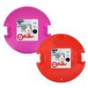 Superio Round Snow Saucer Sleds- Plastic Disc Sleds for Kids and Adults- Heavy Duty Sled Discs with Handles for Downhill Sledding, Winter Outdoor Sports (Red-Fuchsia, 26") view 1