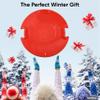 Superio Round Snow Saucer Sleds- Plastic Disc Sleds for Kids and Adults- Heavy Duty Sled Discs with Handles for Downhill Sledding, Winter Outdoor Sports (Red-Fuchsia, 26") view 4