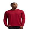Expert Brand USA-Made Men's Oxymesh Dry Fit Athletic Long Sleeve Shirt, Red, 4XL view 1