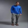 Expert Brand USA-Made Men's Oxymesh Dry Fit Athletic Long Sleeve Shirt, Royal Blue, Large view 2