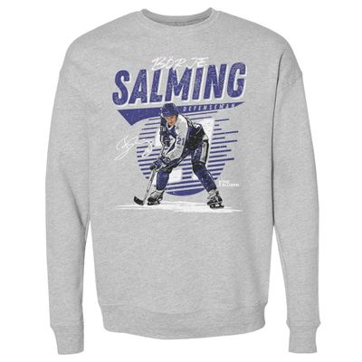 500 LEVEL Borje Salming Sweatshirt (Crew Sweatshirt, XX-Large, Heather Gray) - Borje Salming Toronto Comet WHT