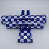 Anodized Chrome Checker BMX Pad Sets by Flite Chrome and Red 1.5" top Tube Diameter view 4