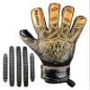 Keeperking Soccer Goalie Goalkeeper Gloves for Kids Boys Youth & Adult,Latex Strong Grip Palms with Removable Finger Spines Protection Children Football Gloves for Training/Match (6, Gold-FS view 2