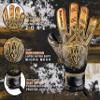 Keeperking Soccer Goalie Goalkeeper Gloves for Kids Boys Youth & Adult,Latex Strong Grip Palms with Removable Finger Spines Protection Children Football Gloves for Training/Match (6, Gold-FS view 4