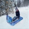 Slippery Racer Giant Inflatable Toboggan Snow Sled for Adults and Kids, Durable Heavy Duty, 2 Pack Red and Blue, 60" view 2
