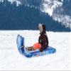 Slippery Racer Giant Inflatable Toboggan Snow Sled for Adults and Kids, Durable Heavy Duty, 2 Pack Red and Blue, 60" view 3