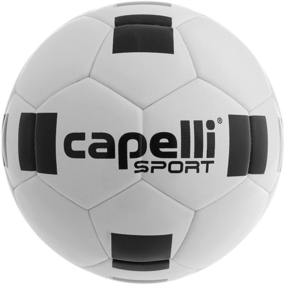 Capelli Sport Size 4 Soccer Ball, 4-Cube Classic Soccer Ball for Practice Drills and Beginner Soccer Players, Black and White
