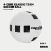 Capelli Sport Size 4 Soccer Ball, 4-Cube Classic Soccer Ball for Practice Drills and Beginner Soccer Players, Black and White view 2
