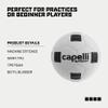 Capelli Sport Size 4 Soccer Ball, 4-Cube Classic Soccer Ball for Practice Drills and Beginner Soccer Players, Black and White view 3