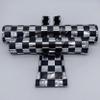 Anodized Chrome Checker BMX Pad Sets by Flite Chrome and Red 1.25" top Tube Diameter view 3