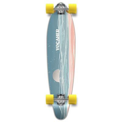 Yocaher Earth Series (Horizon Night) Complete Skateboards Longboard w/BlackWidow Premium 80A Grip Tape Aluminum Truck ABEC-9 Bearing 70mm Skateboard Wheels
