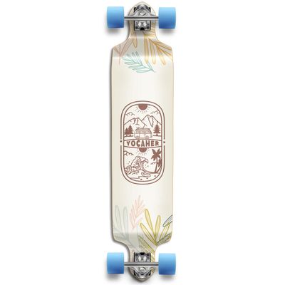 Yocaher Earth Series (Adventure Colored) Complete Skateboards Longboard w/BlackWidow Premium 80A Grip Tape Aluminum Truck ABEC-9 Bearing 70mm Skateboard Wheels