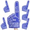 Sotiff Giant Foam Finger 6 Pack We're Number 1 Foam Hand 18 Inch Football Baseball Fan Cheerleading for Sports Celebration Pom Poms Noise Maker for Sporting Events Games(Navy Blue) view 1