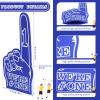 Sotiff Giant Foam Finger 6 Pack We're Number 1 Foam Hand 18 Inch Football Baseball Fan Cheerleading for Sports Celebration Pom Poms Noise Maker for Sporting Events Games(Navy Blue) view 2
