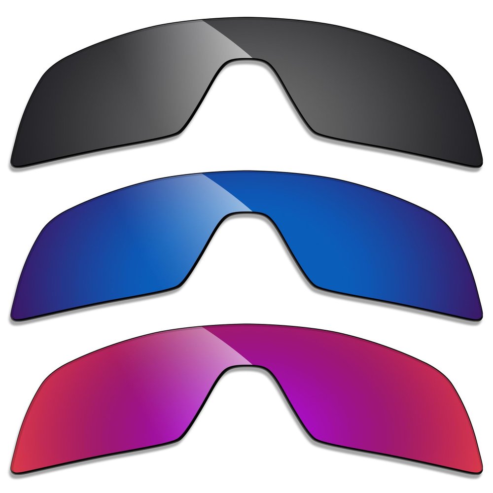 Alphax 3 Pair Polarized Replacement Lenses for Oakley Sutro OO9406 - Black+Deep Water+Midnight Sun