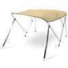 AA Products 3 Bow Bimini Top Cover Sun Shade Boat Canopy Waterproof Includes Storage Boot with Aluminum Frame, 46" Height with Rear Support Poles, 6'L x 46" H x 61"-66" W, Sand view 1