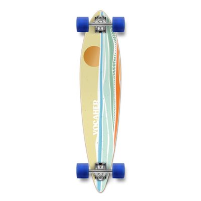 Yocaher Earth Series (Horizon Day) Complete Skateboards Longboard w/BlackWidow Premium 80A Grip Tape Aluminum Truck ABEC-9 Bearing 70mm Skateboard Wheels