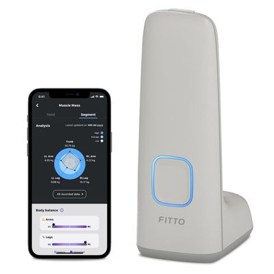 FITTO (Cream) - NIRS Muscle Scanner & Tracker with Smart App for Segmental Analysis and Data-Driven Training - Balanced Muscle Management, Training, and Quality - Apple Health & Google Fit Compatible