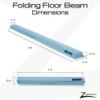 Z-Athletic Gymnastics Training Foldable Foam 8-Foot Floor Balance Beam for Kids, Teal view 3