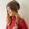Autumn Winter Women Hats 100% Cashmere Knitted Headgears Soft Thick Warm Girl Cap ka qi One Size view 4