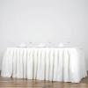 Efavormart 21ft Ivory Accordion Pleat Polyester Table Skirt for Kitchen Dining Catering Wedding Birthday Party Decorations Events view 2
