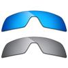 Alphax 2 Pair Polarized Replacement Lenses for Oakley Sutro OO9406 Sunglasses- Titanium+Blue