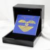 Heart Knot Gold Necklace Luxury Box Stand with Ukrainian Wife Jewelry, Proud Ukrainian, Sunflower Ukraine, Ukrainian, Pray for Ukraine, Support Ukra view 2