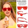 Geopty 12 Pack Colorful Party Sunglasses Bulk, Retro Neon Cheap Sunglasses for Women Men Party Favor Supplies view 2