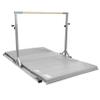 Z Athletic Flyaway Duo Adjustable Horizontal Bar and 4 Ft x 6 Ft Gymnastics Mat, Grey view 1