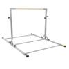 Z Athletic Flyaway Duo Adjustable Horizontal Bar and 4 Ft x 6 Ft Gymnastics Mat, Grey view 2