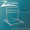 Z Athletic Flyaway Duo Adjustable Horizontal Bar and 4 Ft x 6 Ft Gymnastics Mat, Grey view 3