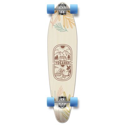 Yocaher Earth Series (Adventure Colored) Complete Skateboards Longboard w/BlackWidow Premium 80A Grip Tape Aluminum Truck ABEC-9 Bearing 70mm Skateboard Wheels