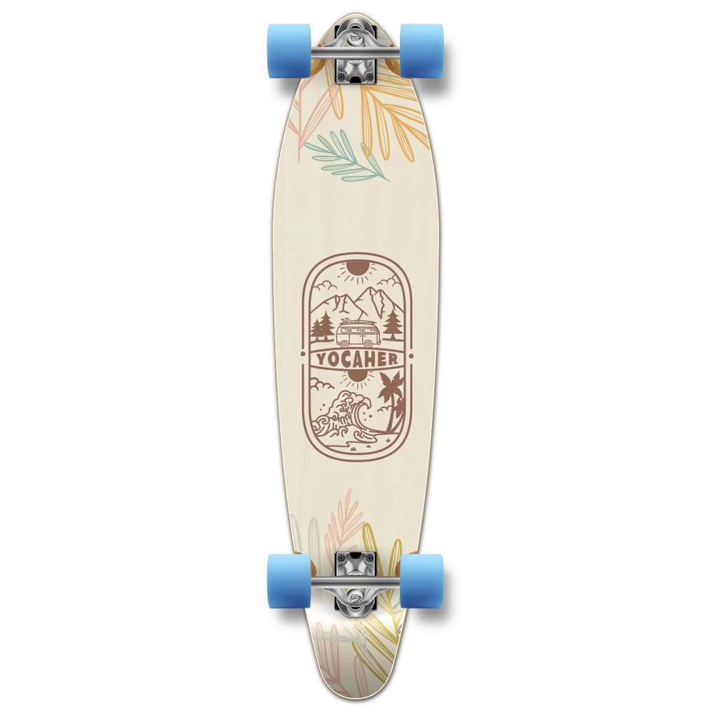 Yocaher Earth Series (Adventure Colored) Complete Skateboards Longboard w/BlackWidow Premium 80A Grip Tape Aluminum Truck ABEC-9 Bearing 70mm Skateboard Wheels