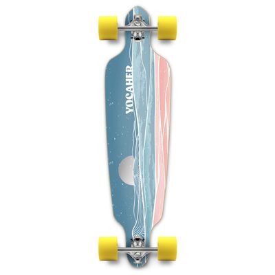 Yocaher Earth Series (Horizon Night) Complete Skateboards Longboard w/BlackWidow Premium 80A Grip Tape Aluminum Truck ABEC-9 Bearing 70mm Skateboard Wheels