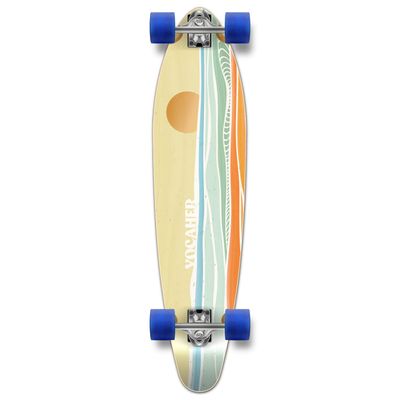 Yocaher Earth Series (Horizon Day) Complete Skateboards Longboard w/BlackWidow Premium 80A Grip Tape Aluminum Truck ABEC-9 Bearing 70mm Skateboard Wheels