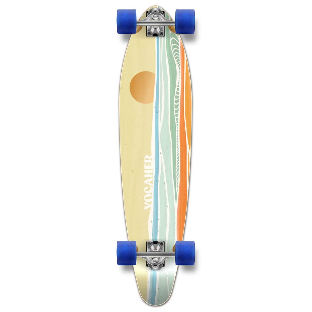 Yocaher Earth Series (Horizon Day) Complete Skateboards Longboard w/BlackWidow Premium 80A Grip Tape Aluminum Truck ABEC-9 Bearing 70mm Skateboard Wheels
