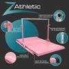 Z Athletic Flyaway Duo Adjustable Horizontal Bar and 4 Ft x 6 Ft Gymnastics Mat, Pink view 4