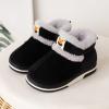 Childrens Shoes Winter Thick Furry Shoes Flat Heel Casual Home Cotton Shoes Cartoon Animal Snow Boots Black Baby Shoes (Black, 8-9 Years) view 3