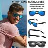 12 Pack Neon Mirror Sunglasses Bulk, Retro Colorful Cheap Sunglasses for Women Men Party Favor Supplies view 2