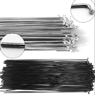 Bike Spokes MTB Road Bicycle 14G 170 172 262 265 268 270 272 274 293 295 297 mm Length Spokes (Color : Silver 265mm)