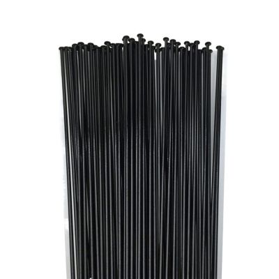 12pcs Straight Pull 14G Bike Spokes Black 2.0mm Diameter 304 Stainless Steel Mountain Bike Spokes (Color : 208 mm)