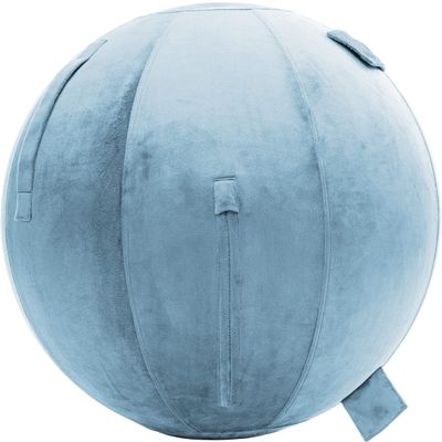 Husband Pillow Exercise Ball Case Cover Only - 65cm/26in, Sky Blue Mirco Plush Soft Cover for Yoga, Pilates, Fitness Balance Stability, Office Ball Chair Seat. Soft & Slip Resistant, Pro Guide