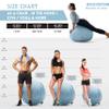 Husband Pillow Exercise Ball Case Cover Only - 65cm/26in, Sky Blue Mirco Plush Soft Cover for Yoga, Pilates, Fitness Balance Stability, Office Ball Chair Seat. Soft & Slip Resistant, Pro Guide view 2