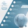 Husband Pillow Exercise Ball Case Cover Only - 65cm/26in, Sky Blue Mirco Plush Soft Cover for Yoga, Pilates, Fitness Balance Stability, Office Ball Chair Seat. Soft & Slip Resistant, Pro Guide view 3