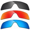 Alphax 3 Pair Polarized Replacement Lenses for Oakley Sutro OO9406 Sunglasses- Black+Blue+Red