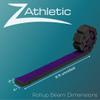 Z Athletic Gymnastics Roll-Up Balance Beam, Purple view 3