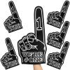 Sotiff Giant Foam Finger 6 Pack We're Number 1 Foam Hand 18 Inch Football Baseball Fan Cheerleading for Sports Celebration Pom Poms Noise Maker for Sporting Events Games(Black) view 1