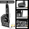 Sotiff Giant Foam Finger 6 Pack We're Number 1 Foam Hand 18 Inch Football Baseball Fan Cheerleading for Sports Celebration Pom Poms Noise Maker for Sporting Events Games(Black) view 2
