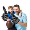 Sotiff Giant Foam Finger 6 Pack We're Number 1 Foam Hand 18 Inch Football Baseball Fan Cheerleading for Sports Celebration Pom Poms Noise Maker for Sporting Events Games(Black) view 4